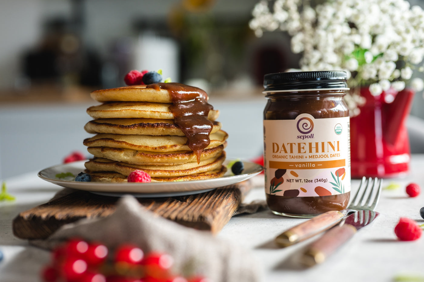 Recipe:  Pancakes with Datehini